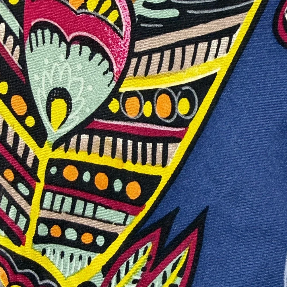 Vintage Banana Republic Mens Silk Tie Blue Floral Paisley Made in Italy 57x3